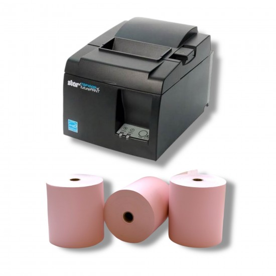 Pink 80mm Replacement Receipt Paper Rolls , 20 Rolls