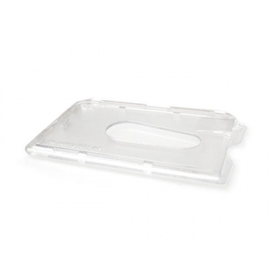 Frosted Enclosed Rigid Card Holders - Landscape, Horizontal