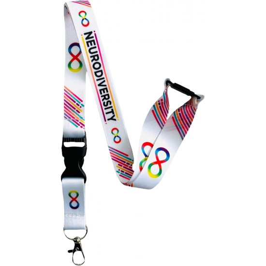 Neurodiversity Awareness Lanyard With Detachable Clip & Safety Breakaway