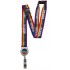 20mm Rainbow Nurse Lanyard With Integrated Badge Reel