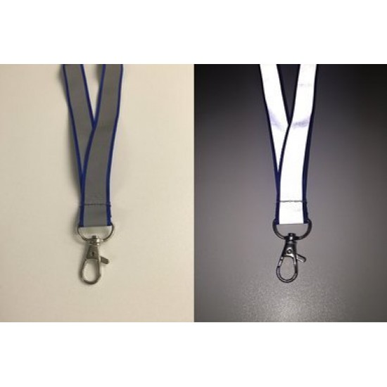 Blue Refelective Lanyard