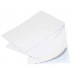 100 X Blank White Self-Adhesive 400 Micron Plastic Cards