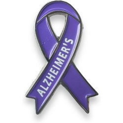 Alzheimer's Purple Ribbon Pin Badge