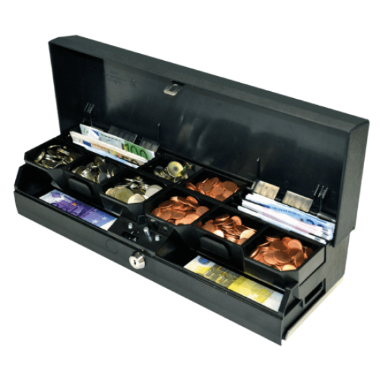 APG Flip Top  E3959 Series Cash Drawer, Dark Grey 