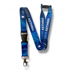 Asthma Awareness Lanyard with Detachable Buckle Clip