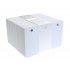 Blank White 3-UP Key Tag 760-Micron Landscape Plastic Cards