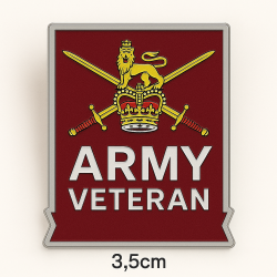 British Military Veteran Commemorative Pin Badge , Army
