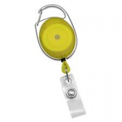 Yellow Carabiner Retractable Badge Reel