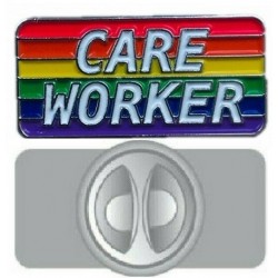 Rainbow Care Worker Pin Badge