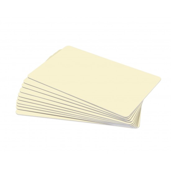 Cream PVC Cr80 Cards - 100 pack