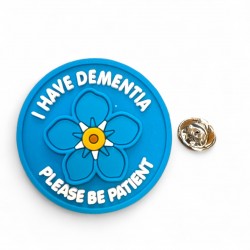 Blue Dementia Visual Awareness Silicone Pin Badge