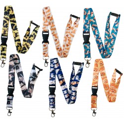 Dog Print Lanyard With Detachable Buckle Clip - Choose Your Breed