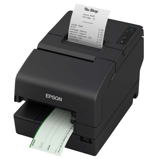 Epson TM-H6000VI, cutter, MICR, USB, RS232, Ethernet, OPOS, black 
