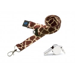 Giraffe Hi Quality 20mm Lanyard with Metal Whistle