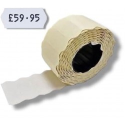 Plain White Gun Labels 26 x 12 mm