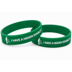 Hidden Disability Silicone Wristband, Adult Size