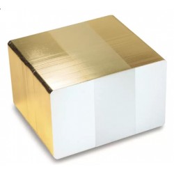 FOTODEK ‘ICE’ Premium Quality Blank White Plastic Cards - Gold