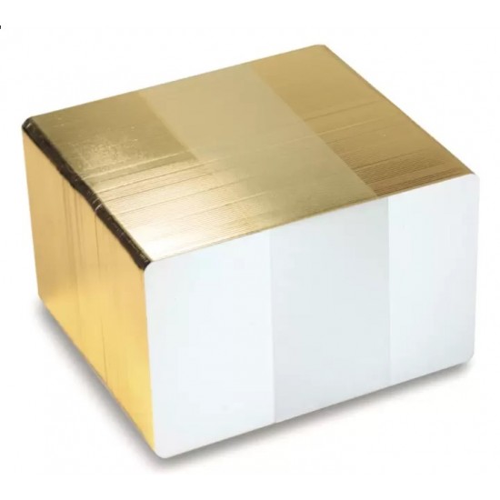 FOTODEK ‘ICE’ Premium Quality Blank White Plastic Cards - Gold