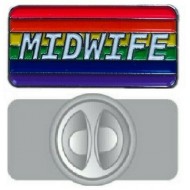 Rainbow Midwife Pin Badge