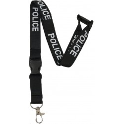 20MM Black Police Lanyard With Detachable Buckle Clip 