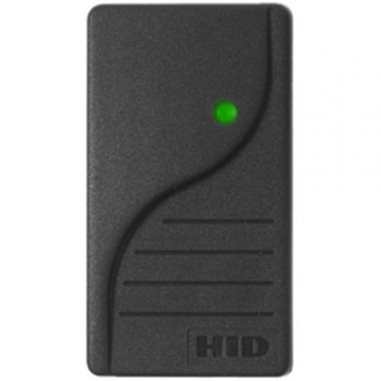 HID Global HID 6008BKB06 ProxPoint Plus Proximity Reader with Clock and Data Output, Pigtail, Beep On, LED Normally Off, Host Must Flash Red and/or Green, Classic Black