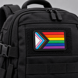 Rainbow Progress Pride LGBTQ 3D Hook & Loop Patch