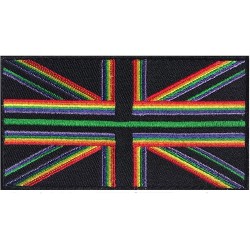 Rainbow Thin Green Line Hook & Loop Patch