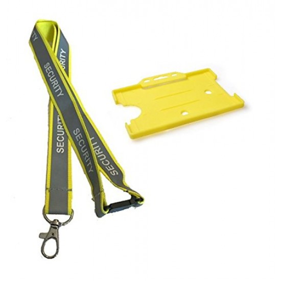 Reflective Security Lanyard With Single Card Holder