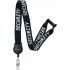 Security Lanyard With Integrated Badge Reel , Black