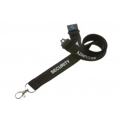 Security Lanyard With Safety Breakaway , Black