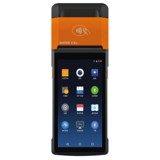 SUNMI V2s, NON-GMS, 14 cm (5.5''), GPS, USB-C, BT, Wi-Fi, 4G, Android 