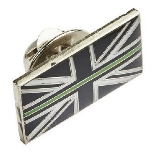 Thin Green Line Lapel Pin Badge
