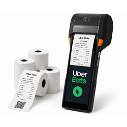 Replacement Receipt Paper Rolls, 80 x 50 mm, for Uber Eats Sunmi V2S Plus Order Terminal, 20 Rolls