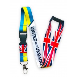 United With Ukraine Lanyard With Detachable Clip