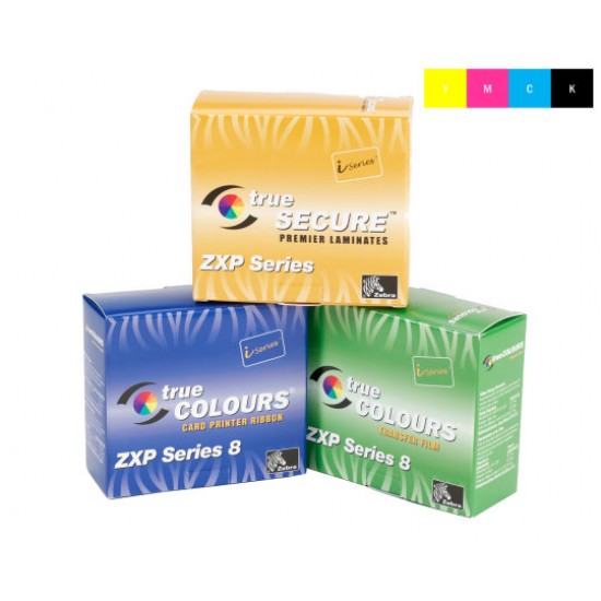 Zebra ZXP Series 8/9 YMCK Colour Ribbon 800012-445 (625 Prints)